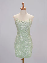 Audrey Light Green Tight Short Homecoming Dress