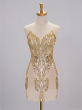 Kayla Champagne Homecoming Dress